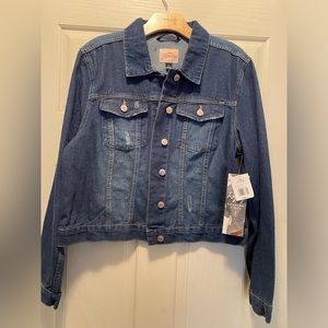 Royalty Fashion First Women Jean Jacket Size L NWT